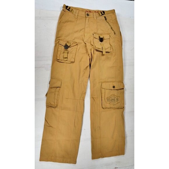Levi Sykes Workwear Cargo Pants Golden Brown Unique Edition Mens 32 Vintage ***